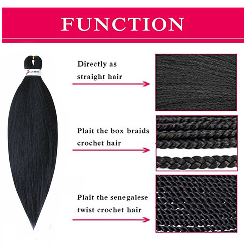 African braided hair with dirty dreadlocks, European and American EZ synthetic large braids, jumbo crochet ombre braid hair.