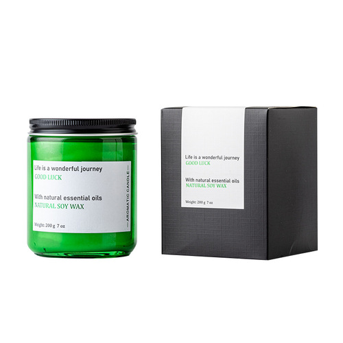 BYME green bottle scented candle diy handmade smokeless soy candle creative bedroom decoration scented candle customization