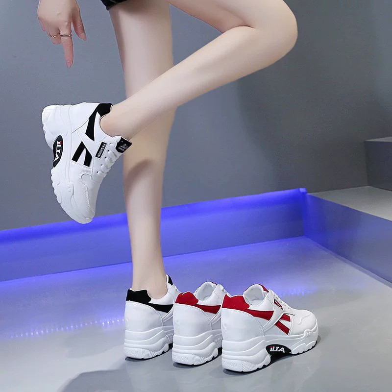 Demi-season mesh high shoes platform for leisure, 2020, internet celebrity