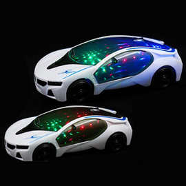 儿童礼物电动音乐发光万向车i8概念车模型 儿童益智娱乐玩具赛车