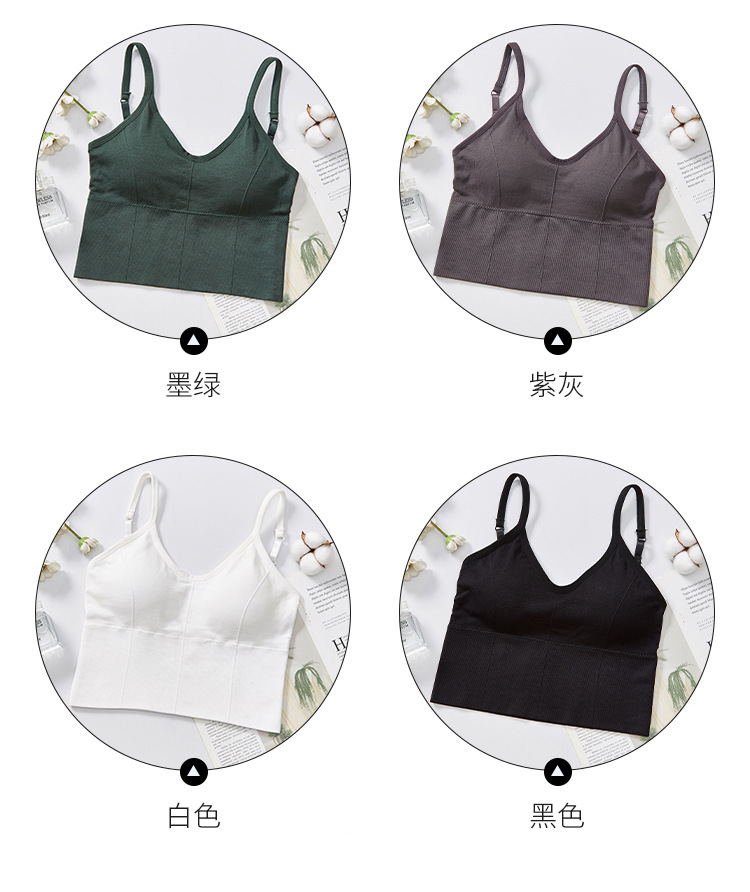 The same U-shaped beauty back-hugging, strapless and body-hugging yoga sports vest and women's halter bra as the Internet celebrity Kaka detail image 12