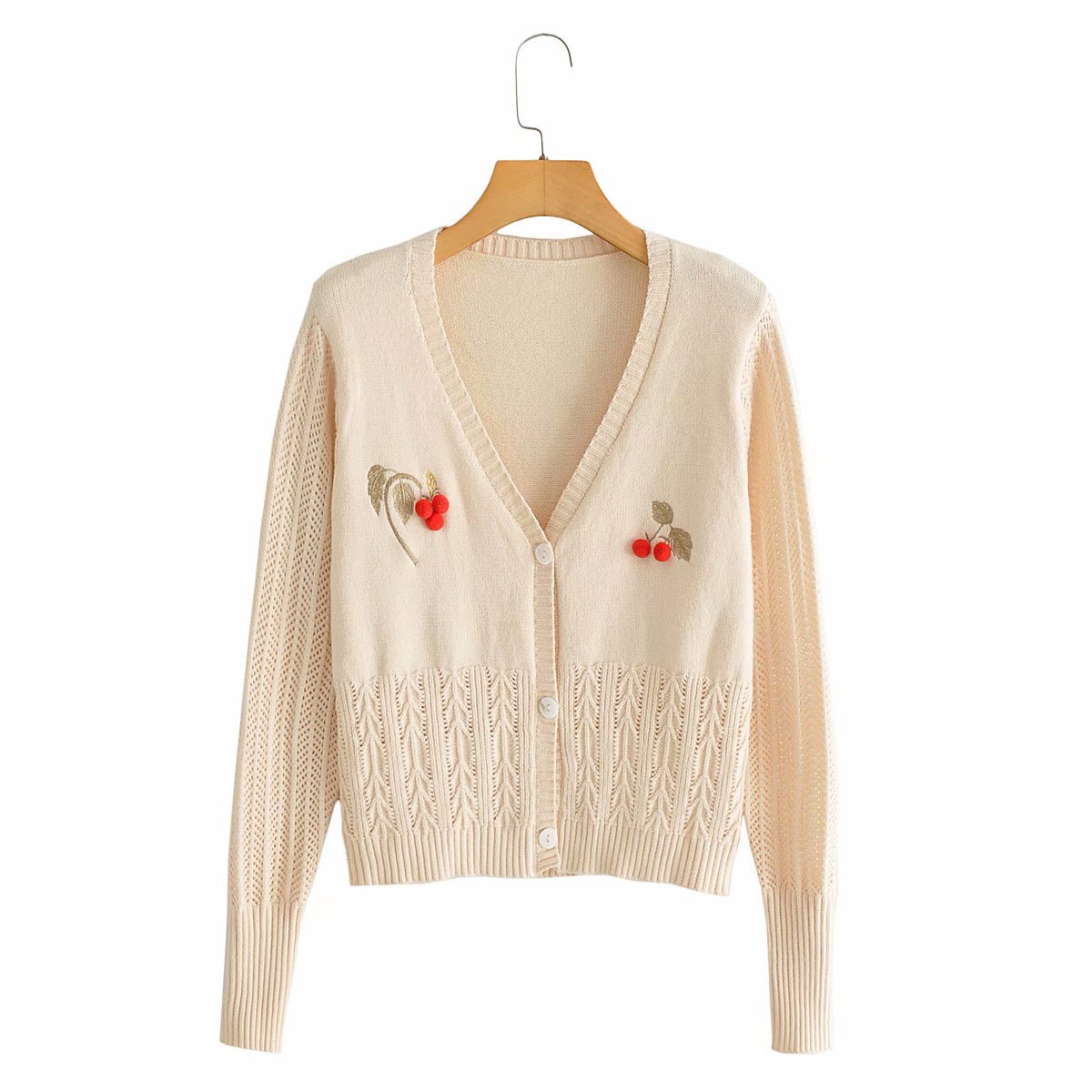 embroidered slim fit women s sweater  NSAM10820