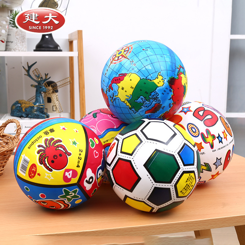 8.5 inch PVC Cartoon pattern Pat the ball kindergarten children Rubber ball Baby thickening inflation Toy Ball