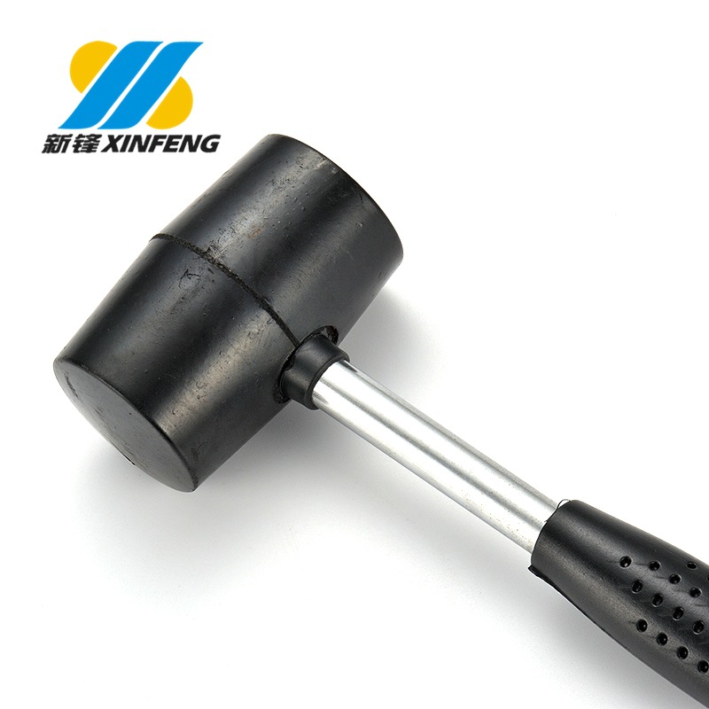 钢柄橡胶锤地砖安装锤 防滑手柄锤 建筑安装榔头橡皮锤