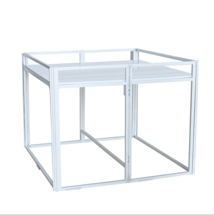 大号超市商品食品促销折叠堆头。折叠款商场促销堆叠架子白色