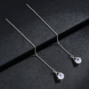 Universal zirconium, earrings with tassels, simple and elegant design