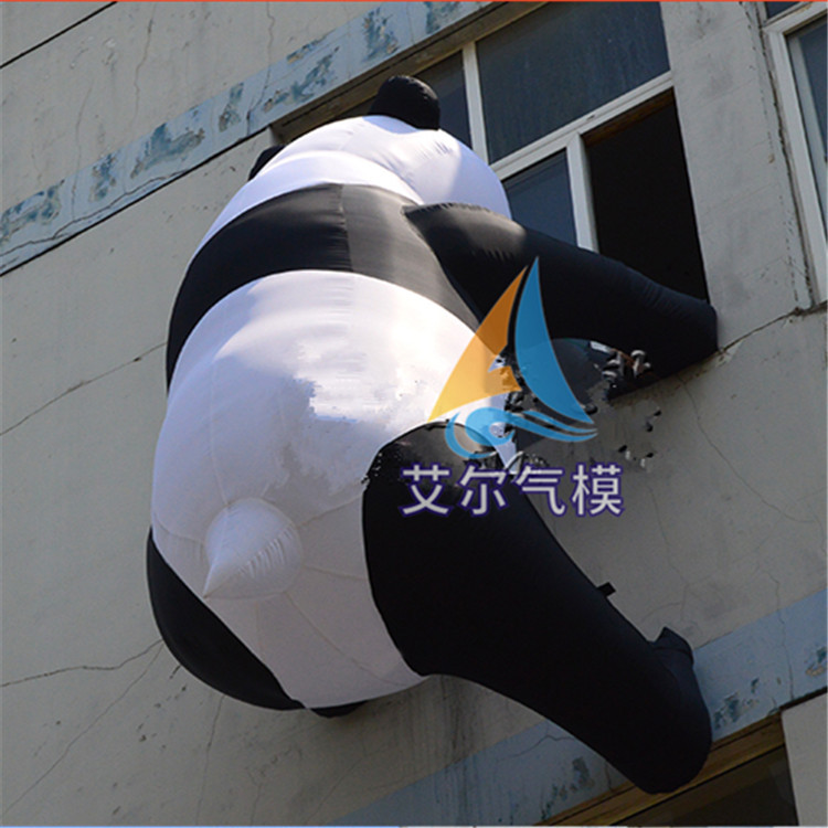 源头厂家商业可爱大熊猫气模固定卡通充气模型充气熊猫模型道具