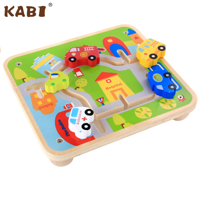 Juguetes de madera de tráfico urbano bloques de construcción de automóviles ferroviarios educativos para niños pequeños juguetes de tren de coches 1-3-5 años de edad