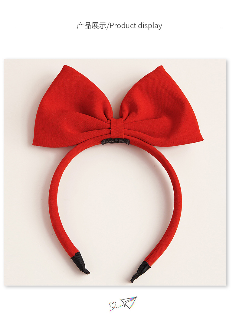 Three-dimensional Big Bow Hairband display picture 5