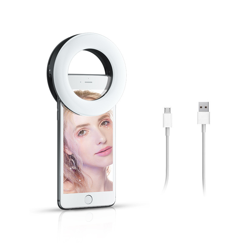Luz de relleno del teléfono móvil LED Live ancla selfie luz fotografía belleza anillo luz fábrica pantalla de seda LOGO regalo