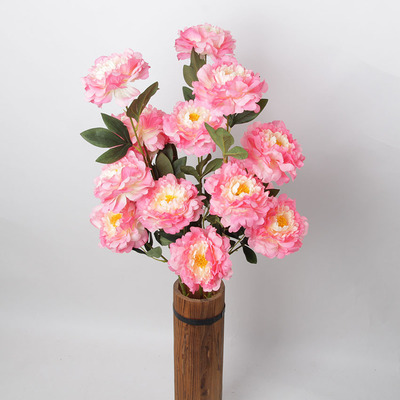 Simulated Flower 5 Netherlands peony desktop decorate technology High simulation Silk flower Handmade flowers Manufactor wholesale