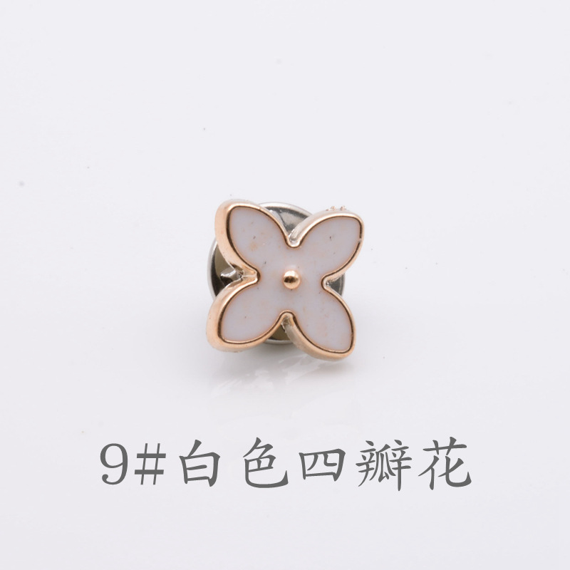 9#White four -petal flower