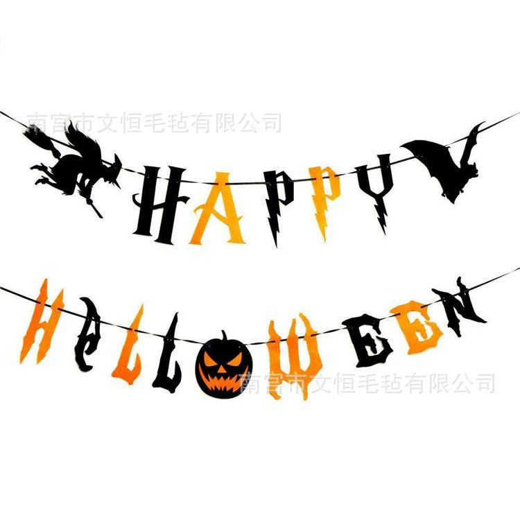 Хэллоуин украшение HAPPYHALLOWEEN Наклейка-флажок афишная надпись кросс-бортовой горячей распродажи