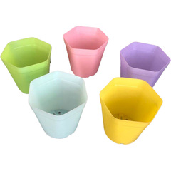 Wholesale of succulent flower pots, factory direct sales, thickened plastic creative small flower pots for seedlings, mini colorful square mouth pots