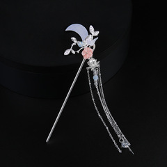 Ancient Chinese style Hanfu simple handmade hairpin for women's hair accessories, traditional Chinese hair ornaments, hairpin decorations, fairy-like single hairpin accessories, pearl hairpin with coiled hair.