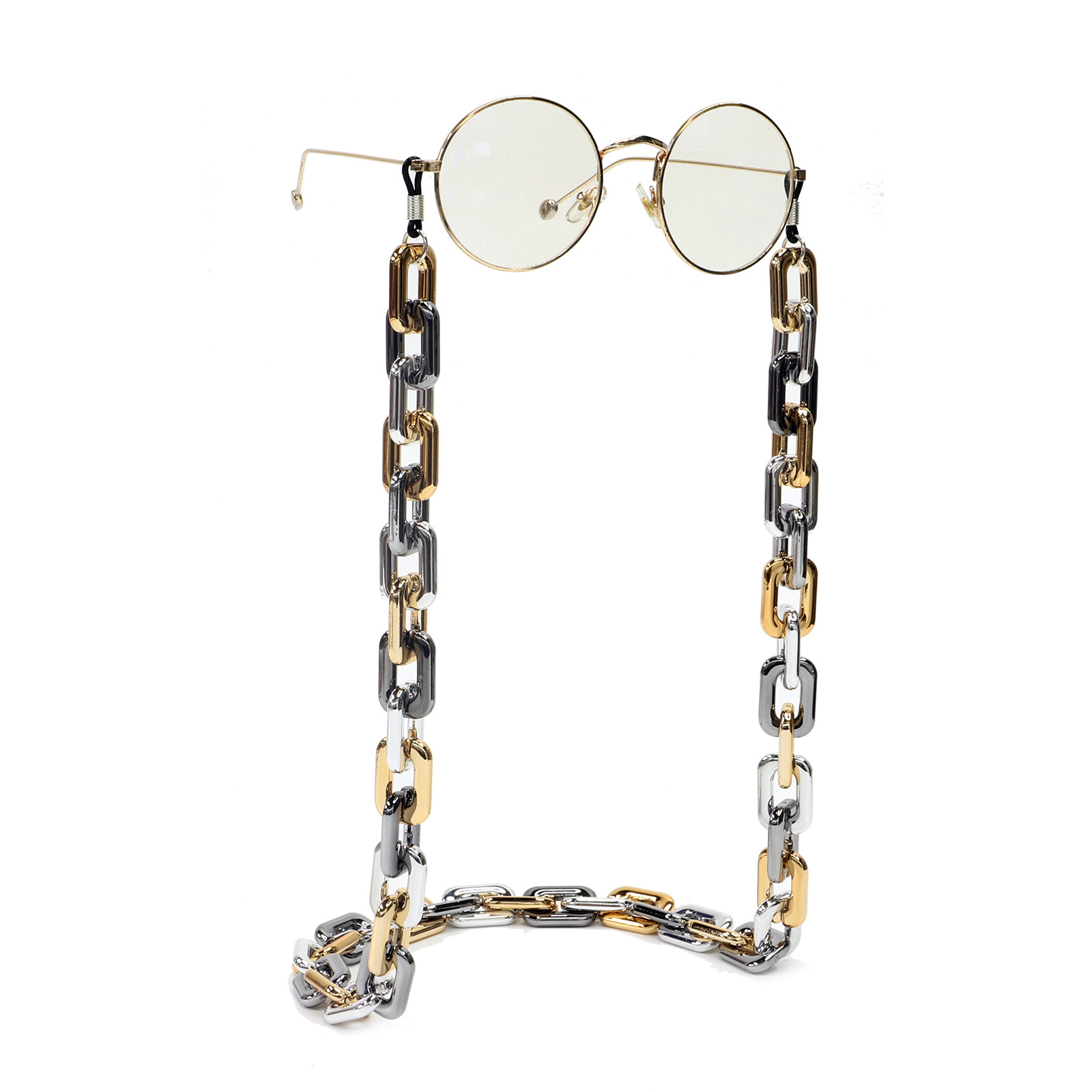 Hot Sale Fashion Simple Color Retention Gold Thick Rectangular Glasses Rope Glasses Chain Wholesale Nihaojewelry display picture 3