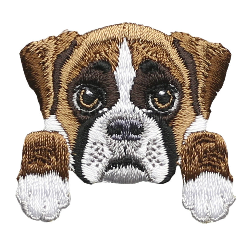 Puppy head clothes sticker pattern cloth sticker small DIY decorative animal embroidered slice down jacket sticker small patch iron ironing