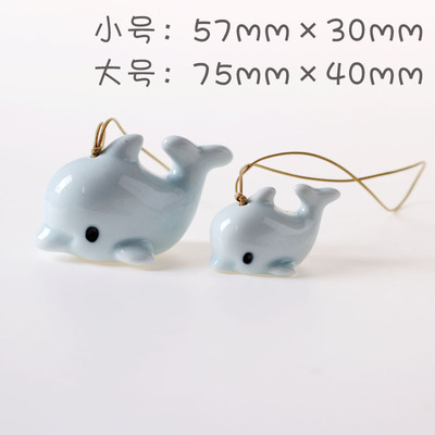 originality lovely Pendant ceramics girl student Dolphin Wind chime fresh student Door trim wholesale Stall up Stall Source of goods