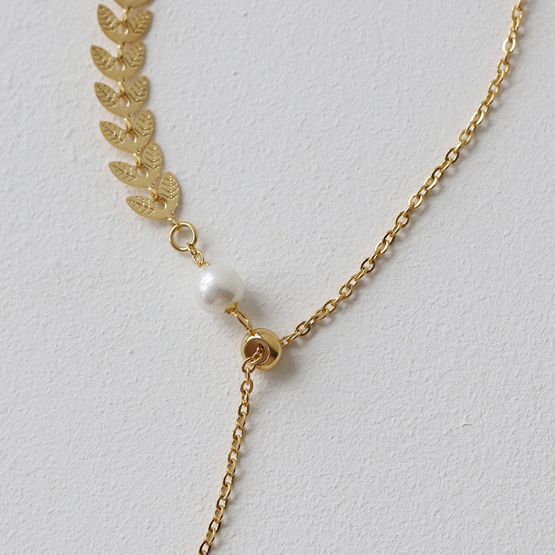 Weizenohrperle Y-förmige Verstellbare Perle Titanstahl Halskette Großhandel Nihaojewelry display picture 11