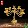 Tulip three -headed candlestick European candlestick wedding dining table candlelight dinner alloy candlestick decorative ornament