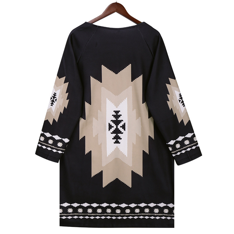 Women's Streetwear Printing Placket Coat Woolen Coat display picture 5