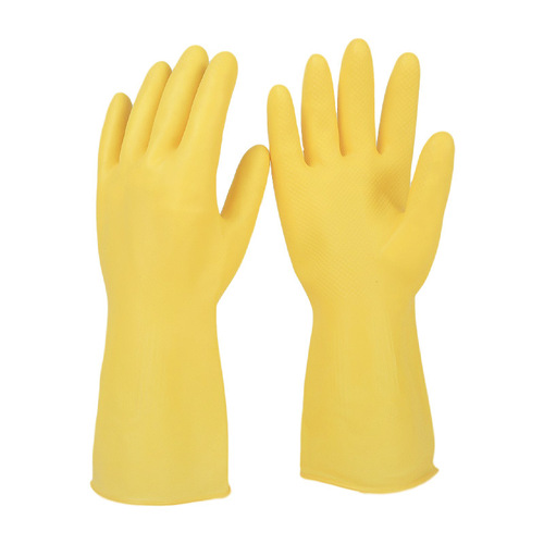 Thickened rubber gloves kitchen household dishwashing rubber waterproof beef tendon latex work labor protection wear-resistant waterproof gloves