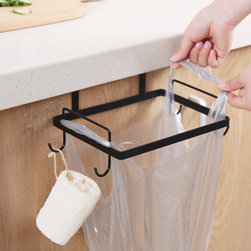[Dropshipping] Iron cabinet garbage rack kitchen garbage bag hanger plastic bag shelf bracket storage rack