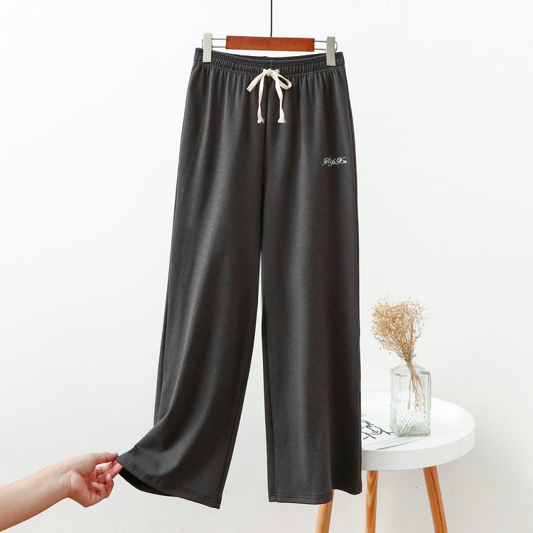 Corazón cálido homewear pantalones ropa de abrigo casual bloomers Otoño e Invierno suelto todo a juego de terciopelo casa tobillo-atado cálido perezoso pantalones de pijama