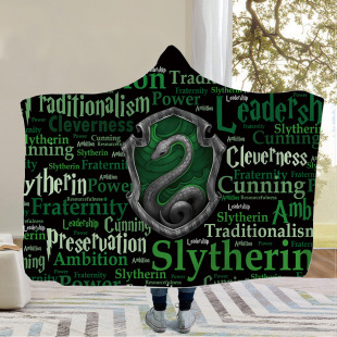 Double-layer thick hooded blanket cloak magic hat blanket children's blanket nap blanket hooded blanket Harry Potter