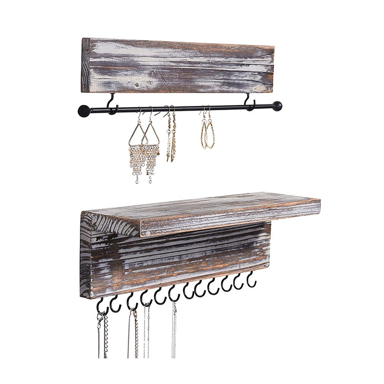 Винтажная деревянная подвесная стойка для хранения ожерелий крючок для ювелирных изделий настенный персонализированный ключ для хранения настенная дверь