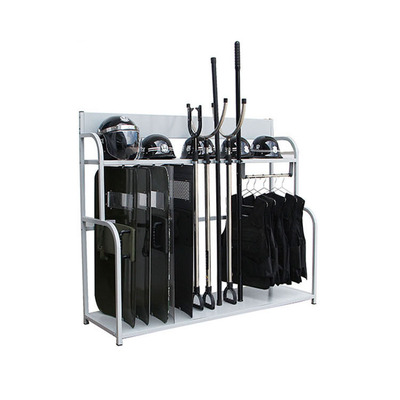 安防装备组合架 多功能防暴安保消防器材物架蓝色白色厂家直销|ms