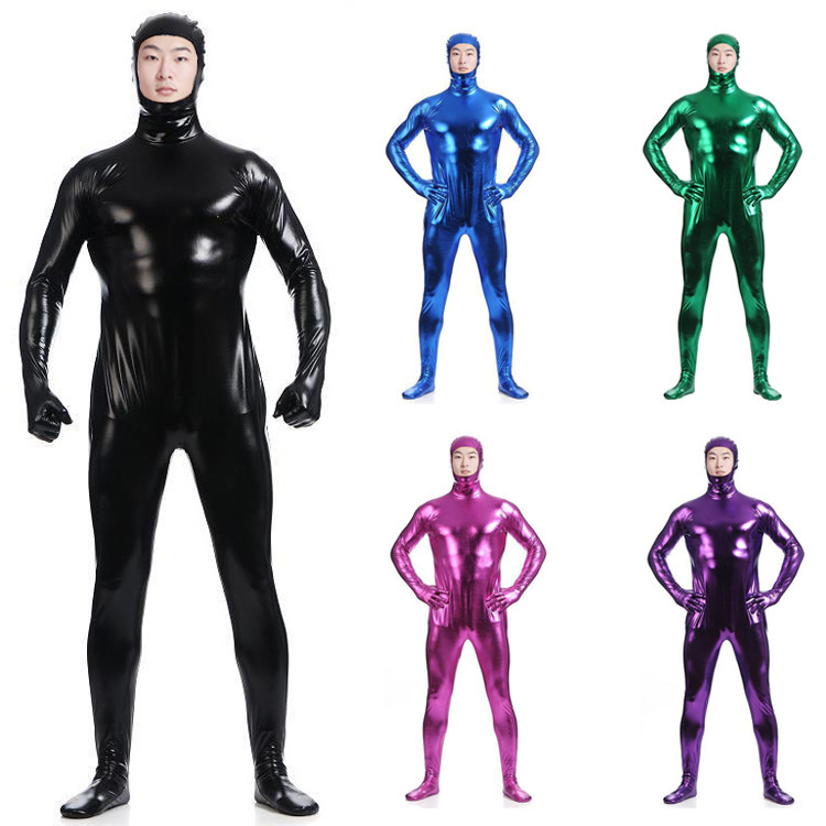 アニメの舞台の出演服のコスプレの男性は全部顔を開けてゴムのレオタードのzentaiアマゾンを塗って爆発します。|undefined