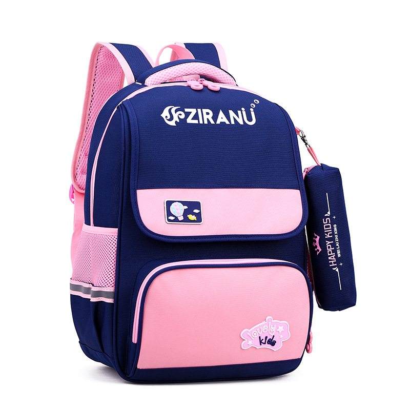 Natural Fish nuevo estilo británico de moda para niños mochila de la escuela primaria niños y niñas Grado 2-5 mochila impermeable reducción de la carga