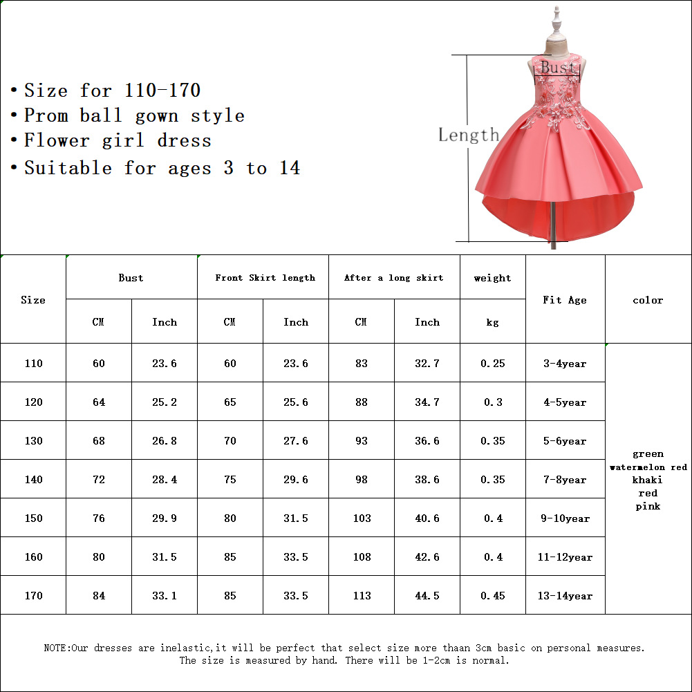 Supply Girl Trailing Dress Skirt Children Dress Pettiskirt Flower Girl Wedding Gown Wholesale Nihaojewelry display picture 2