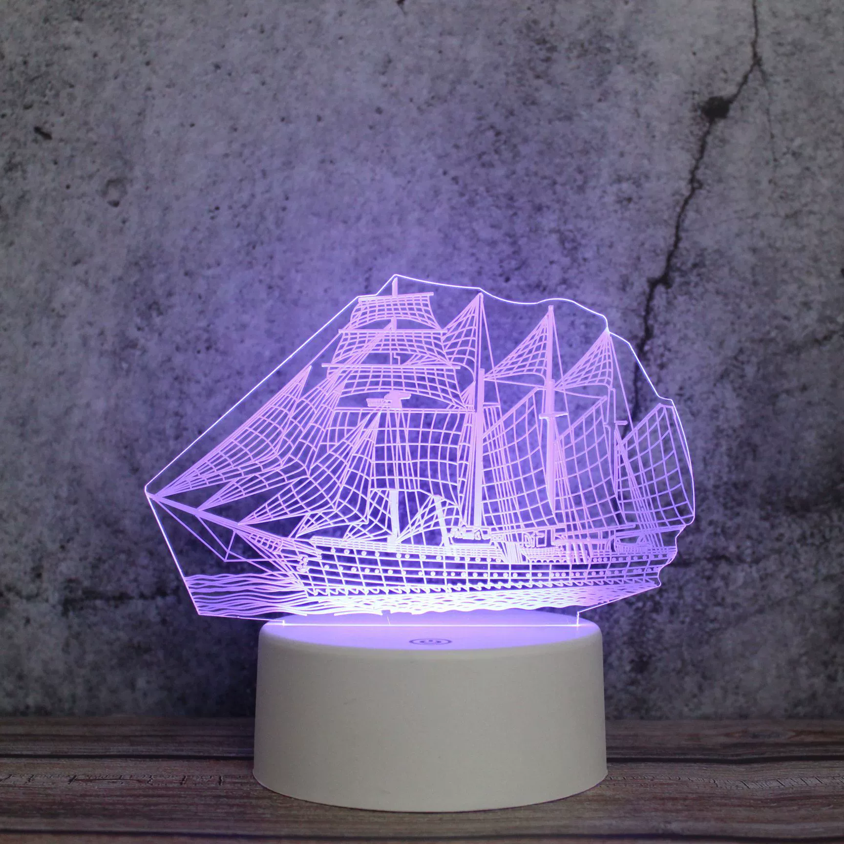 Творческая ночная лампа с сенсорным управлением, настольная лампа с LED подсветкой для кровати, (трансграничная торговля), 3D, пульт дистанционного управления, интернет-знаменитость