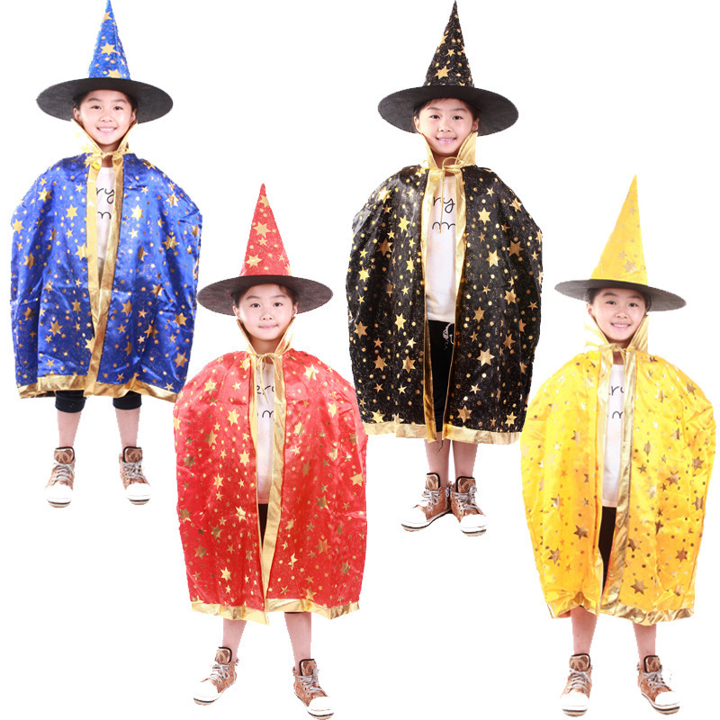 ハロウィーン衣装六一子供の日に衣装魔法使いのマント魔女五星ハロウィーンマント|undefined