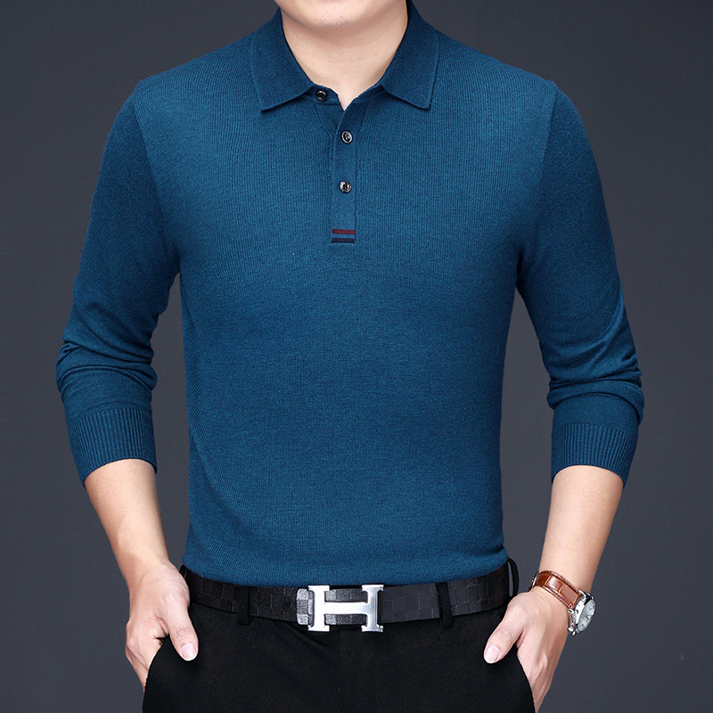 Autumn knitted solid color sweater