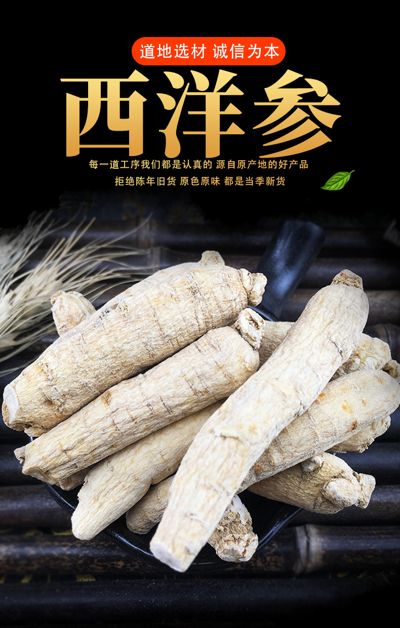 American Ginseng Rootlets Xi Yang Shen 西洋参须 Dried Panax quinquefolius Fine Roots for Tea and Soup 500g key features