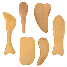 香樟木刮痧片多功能方形手工木制刮痧板心形面部手背腿部全身通用