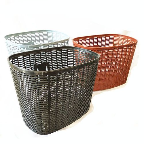 Wholesale bicycle baskets, retro bicycle baskets, rain-proof and rust-proof front plastic baskets, deepened student baskets, bicycle accessories