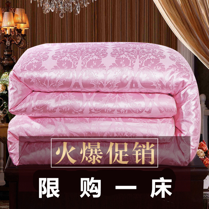 蚕丝被6/8斤保暖冬被夏凉被子4斤空调被春秋单双人被芯学生宿舍被|ru
