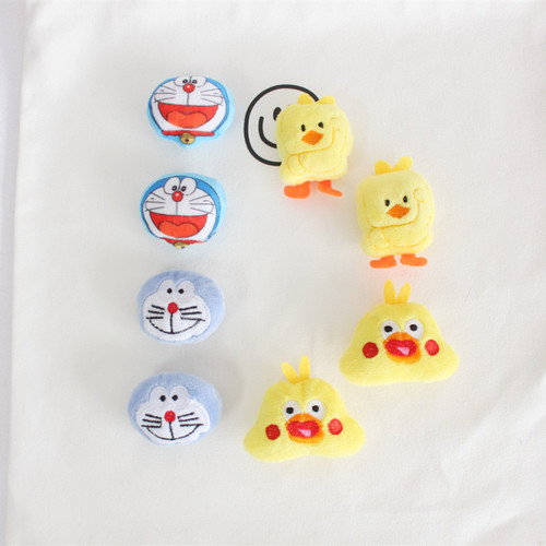 Cartoon plush doll brooch Jingle Cat Doraemon Duck Parrot Chicken Pin Bag Accessories Clothing Accessories