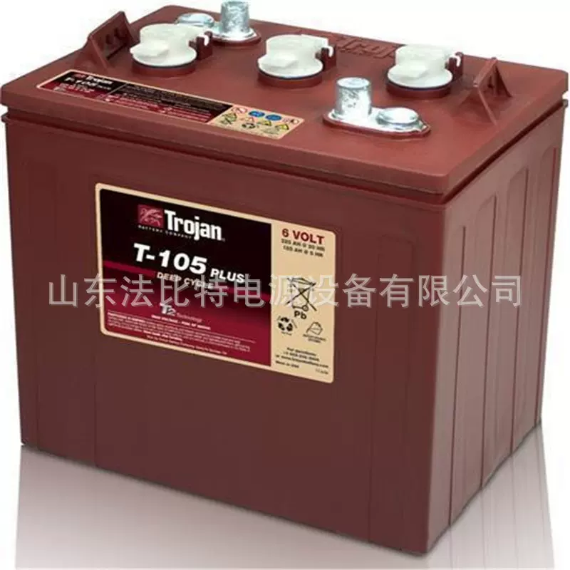 Trojan美国邱健铅酸蓄电池T-105 PLUS/6V225Ah旅游车 高尔夫球