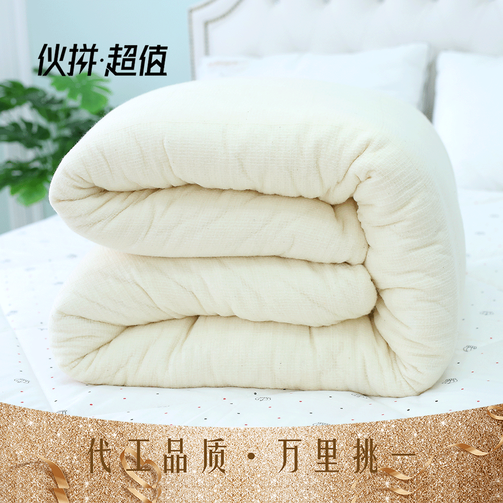 厂家直供新疆棉被冬被棉絮棉花被子被芯加厚保暖被褥子床垫被手工|ru