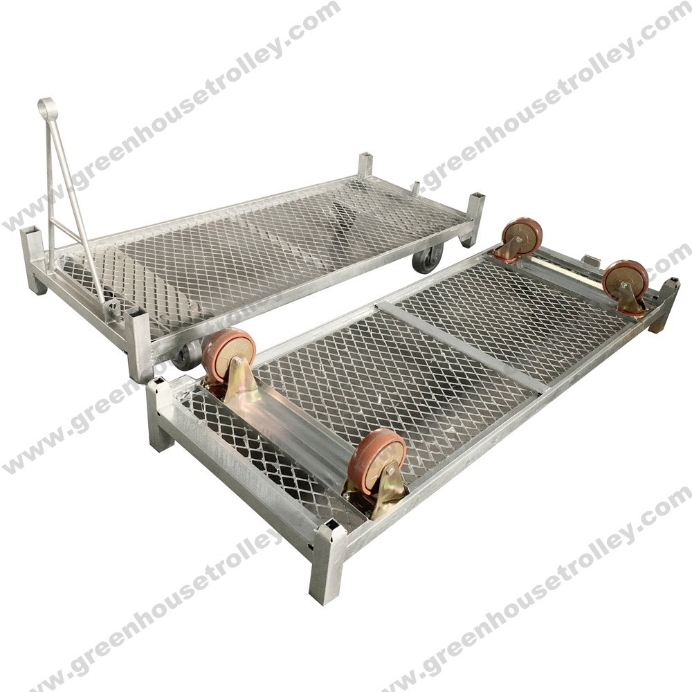 拉板网花架车 花卉周转台车 热镀锌 尺寸多规格