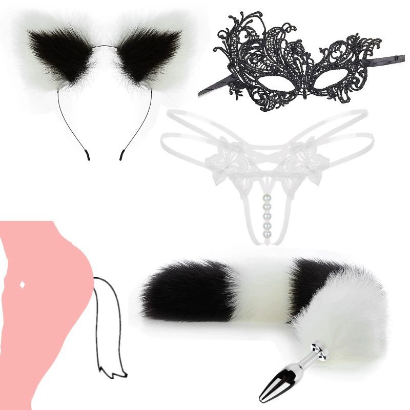 Набор секс-игрушек, вставка в хвост, зажим для сосков, бусины для ануса SM, игрушки для первого раза
