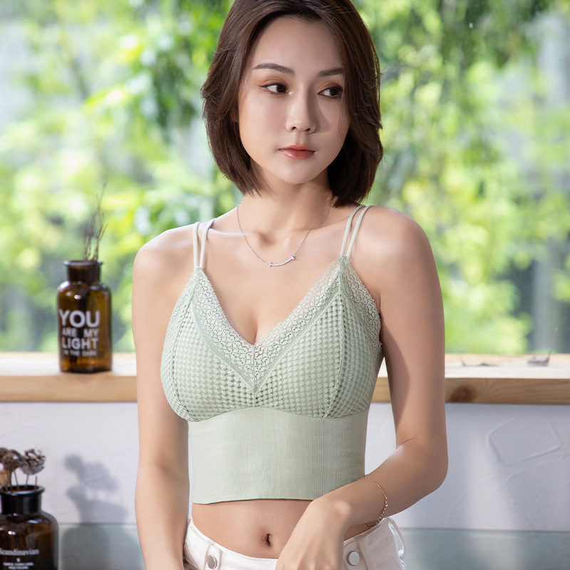 Summer latex lace wireless bra