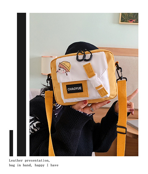Korean and Japanese style single-shoulder bag, crossbody small bag, women's trendy design, 2020 new fashionable student nylon small crossbody bag undefined