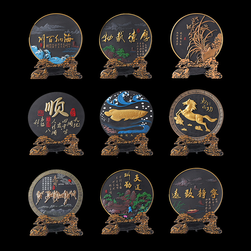 Chinese-style decorative crafts, handmade entranceway home decorations, gift items, activated carbon sculpture creative decorations