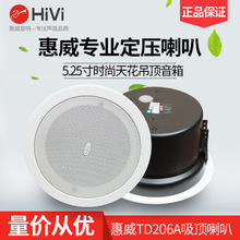 Hivi/惠威 TD206A 吸顶喇叭天花音响背景音乐吊顶音箱